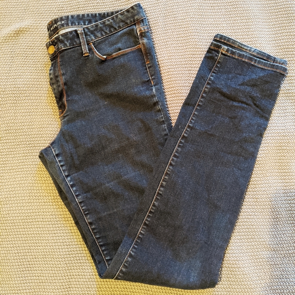 Banana Republic Dark Wash Skinny Jeans 14 Long